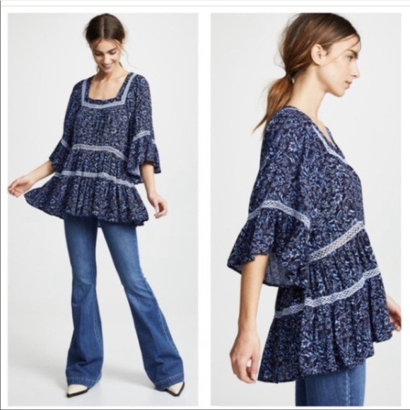 Free People Talk About It Tunic in Midnight Size Small - Picture 3 of 12